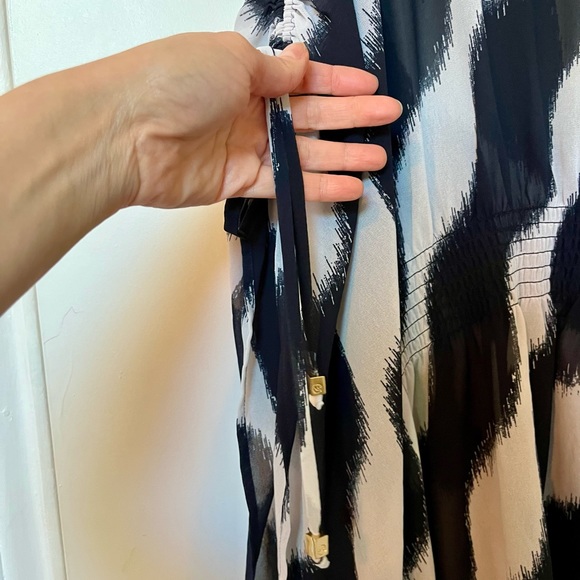 Michael Kors Striped Swim/Beach Coverup Kaftan Top - Size S/M - Picture 7 of 10